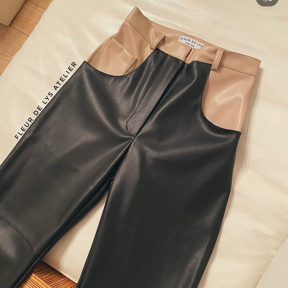 High quality artificial leather pants XXS